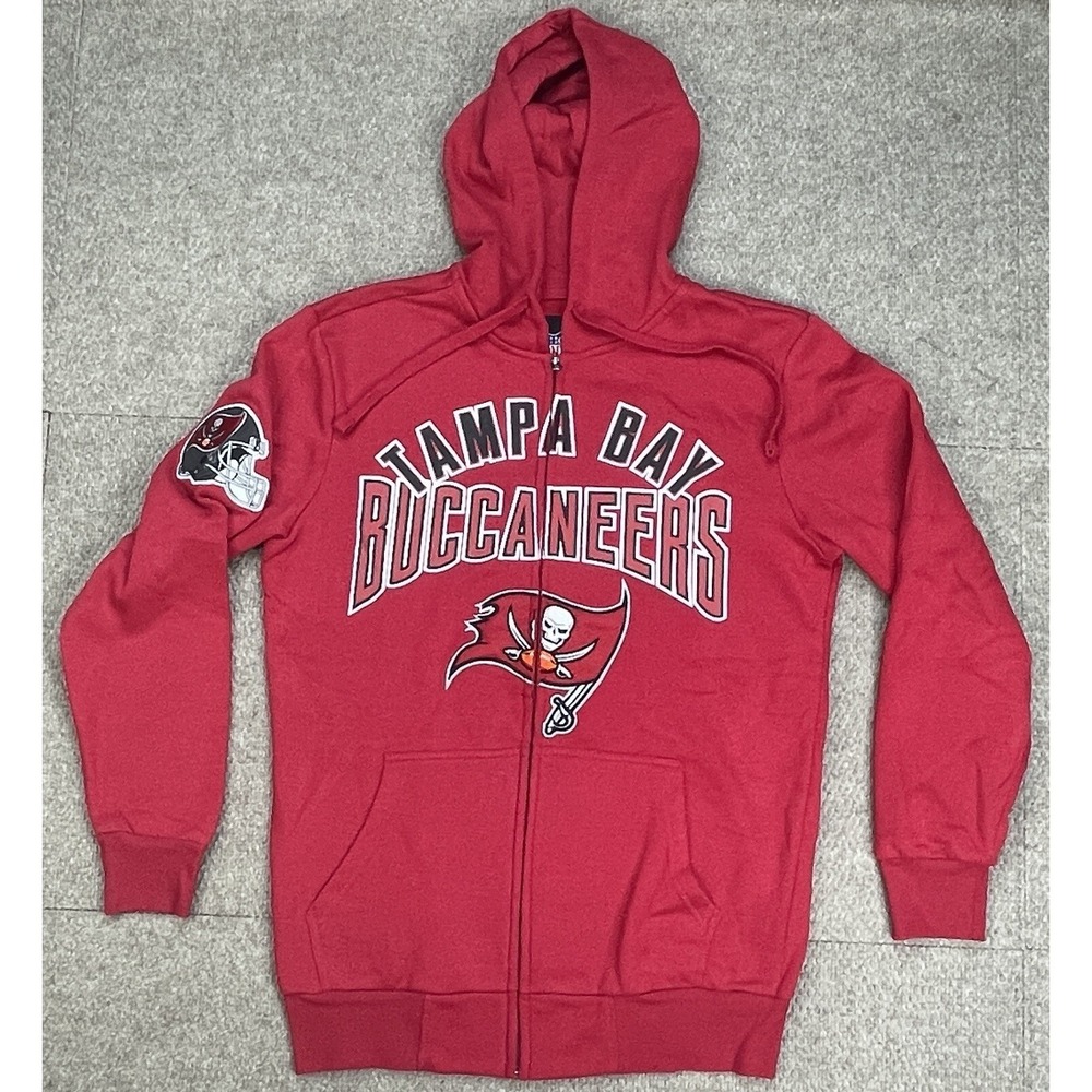 NFL Tampa Bay Buccaneers Team Apparel Long Sleeve Full Zip Hoodie Size‎ Small